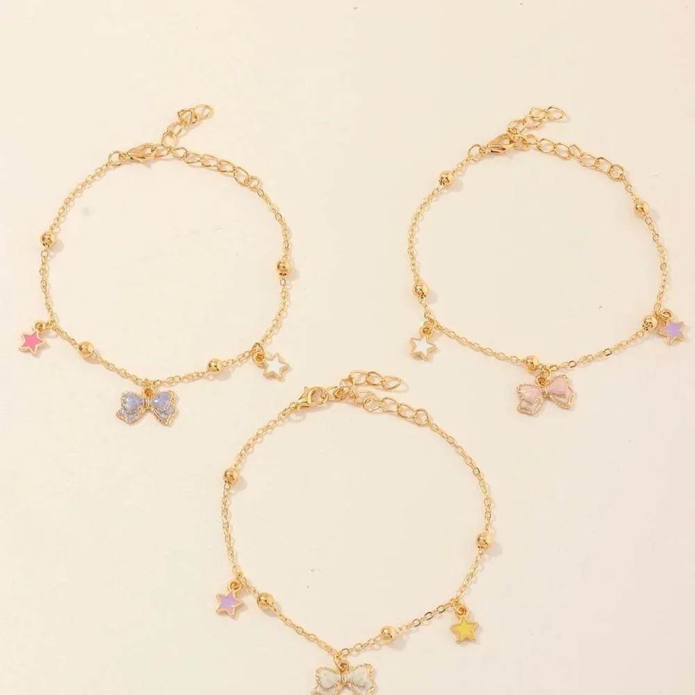 3pcs Girls Bow Decor Bracelet - Picture 2 of 3